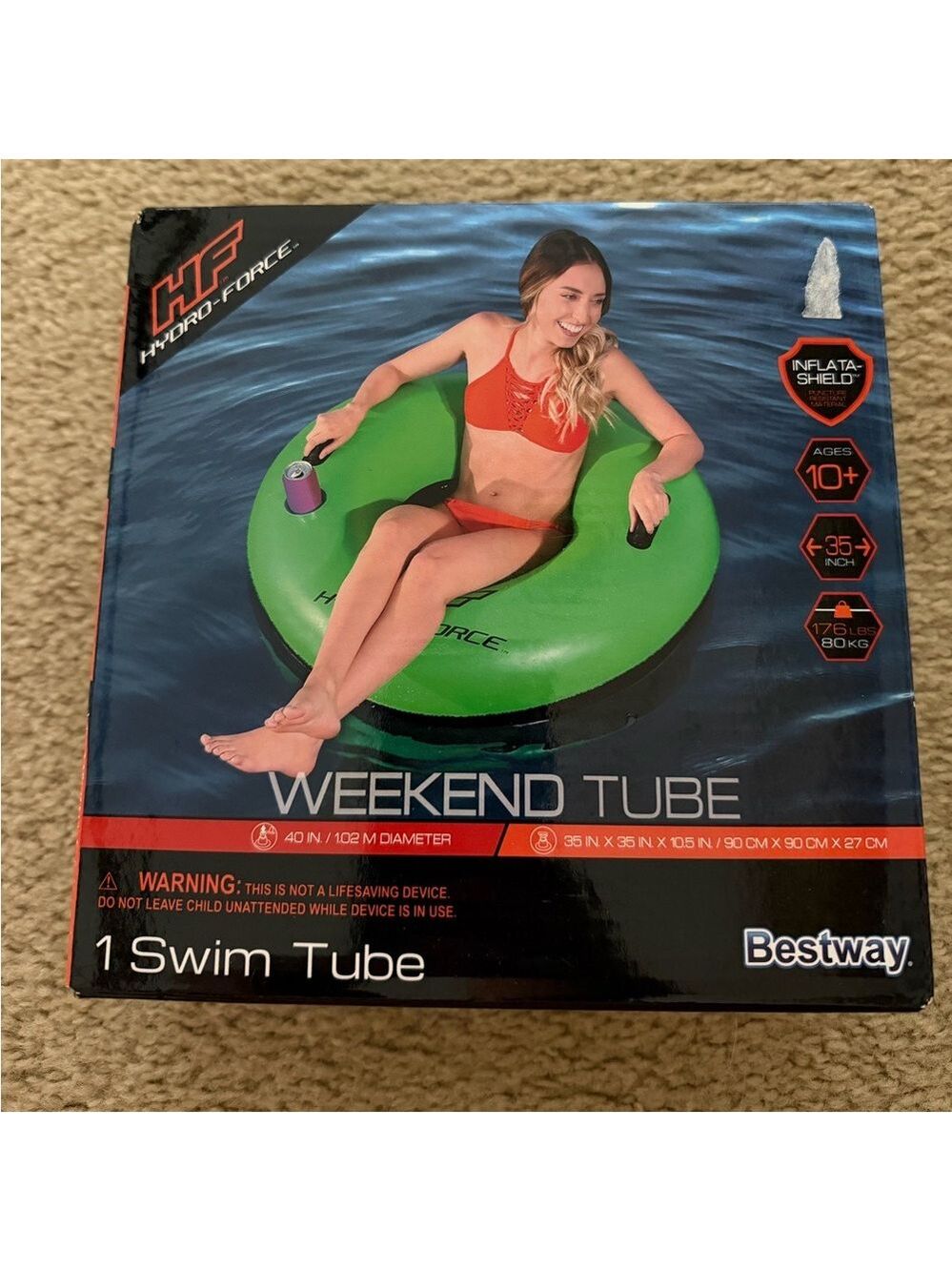 New Bestway Hydro-Force Green Weekend Tube.
